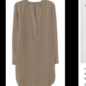 Vince long sleeve Silk tunic dress S